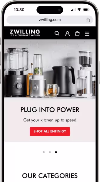 Speed Kit accelerating the Zwilling storefront on mobile